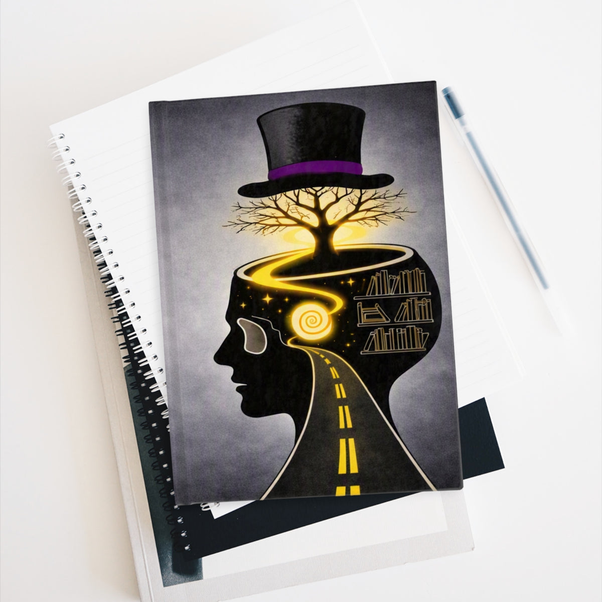 Pathways of the Mind Hardcover Journal – Tree of Knowledge Notebook