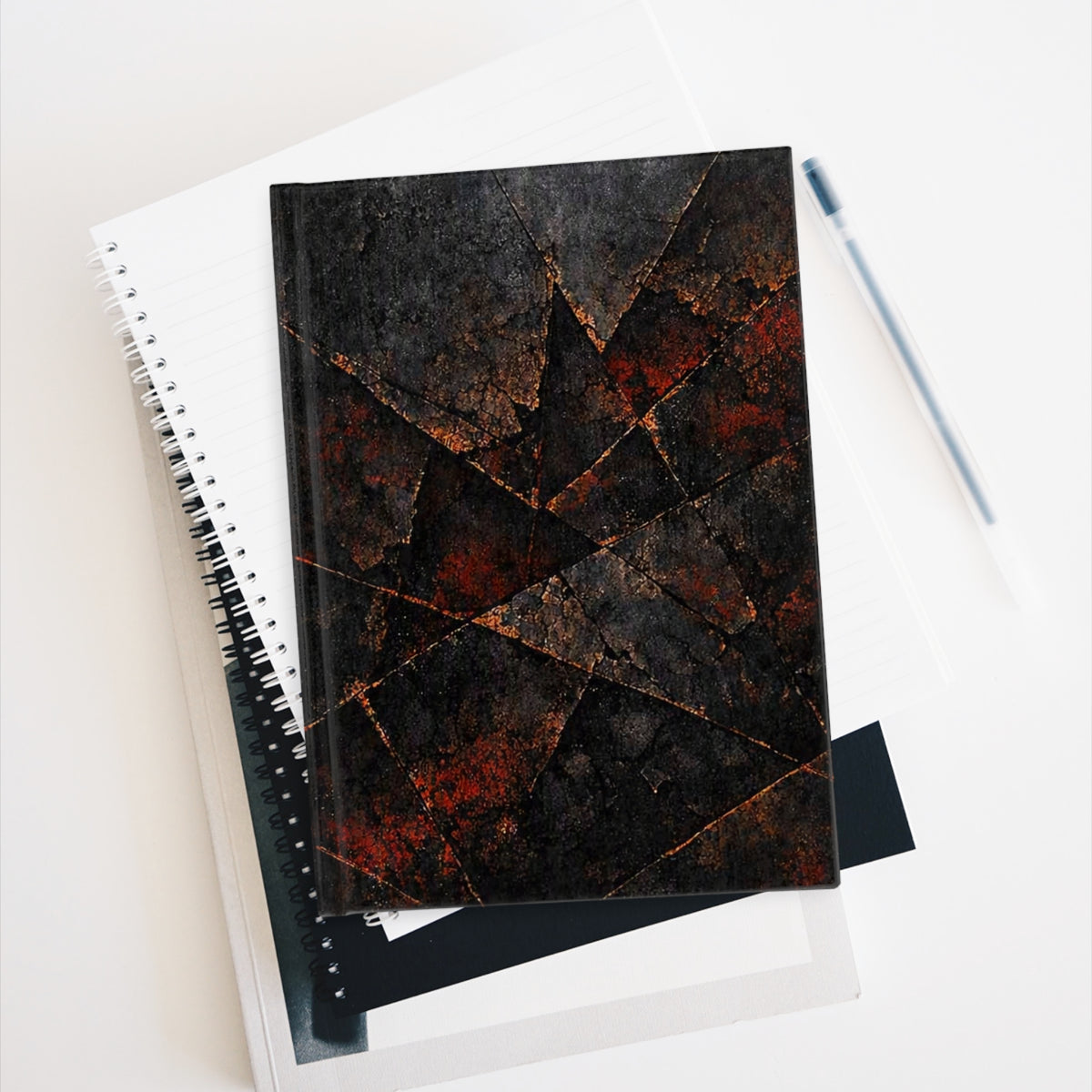 Rustic Dark Texture Journal — Blank Notebook for Sketching & Note‑Taking