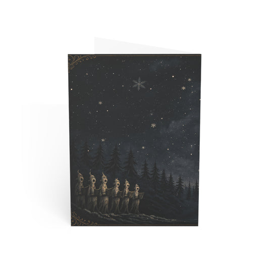 Christmas Star Greeting Card — Vintage Night Sky Poem Card (Pack of 1/10/30/50)