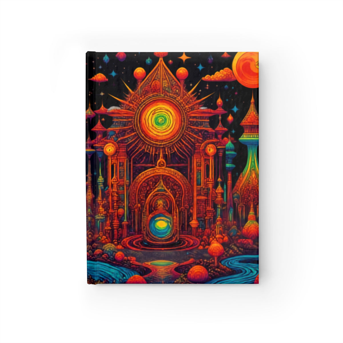 Cosmic Temple Glow Hardcover Journal Psychedelic Fantasy Notebook