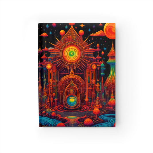Cosmic Temple Glow Hardcover Journal Psychedelic Fantasy Notebook